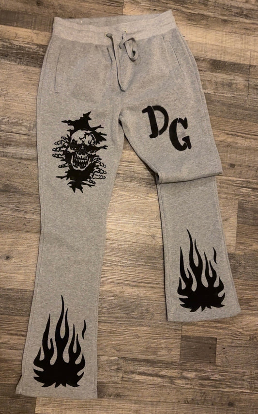 Stacked Gray Sweats